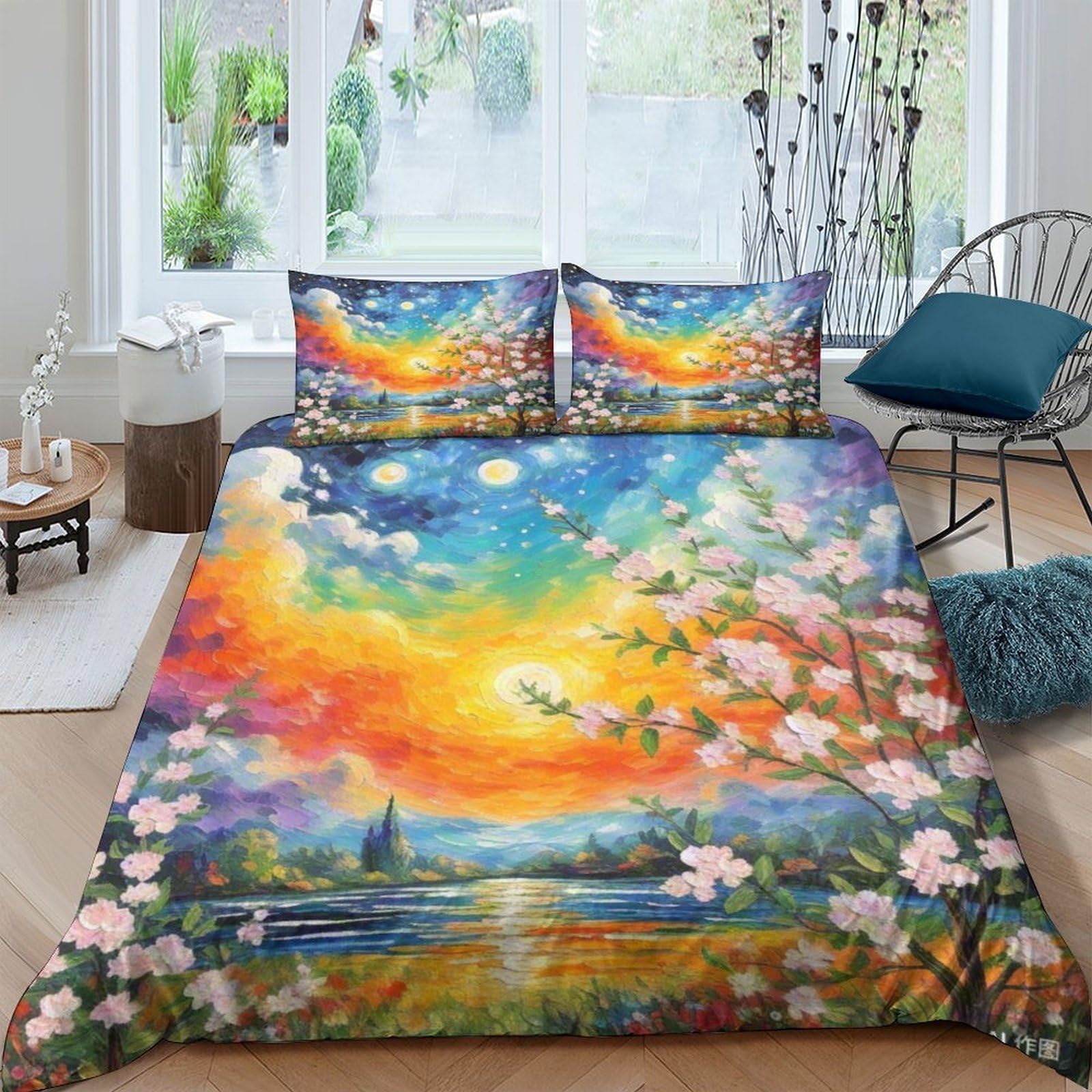 Housse de couette 3D de qualité supérieure en microfibre douce Prune Prickly lit 200x200