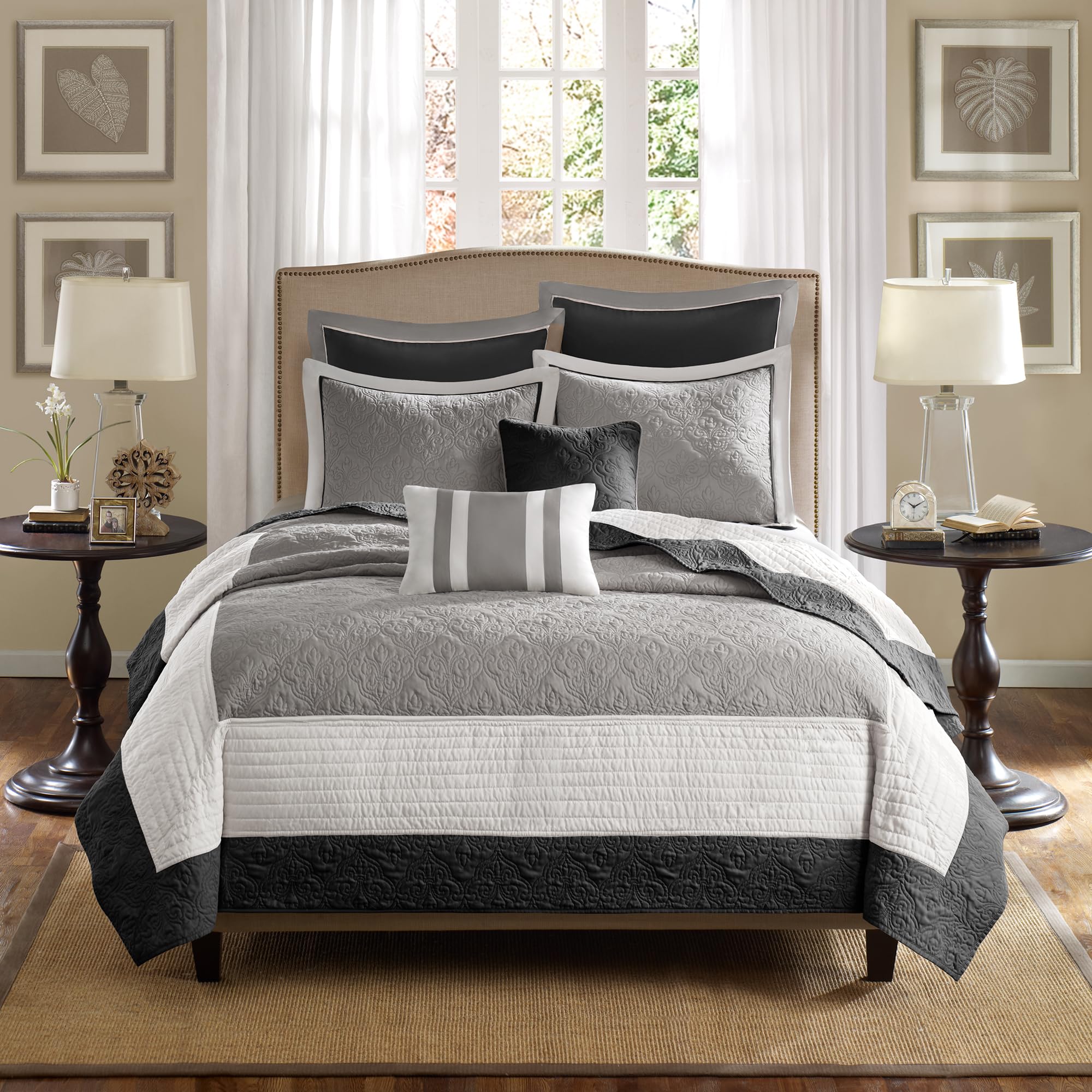 MP13-1741 Attingham Coverlet Set, Full/Queen, Black