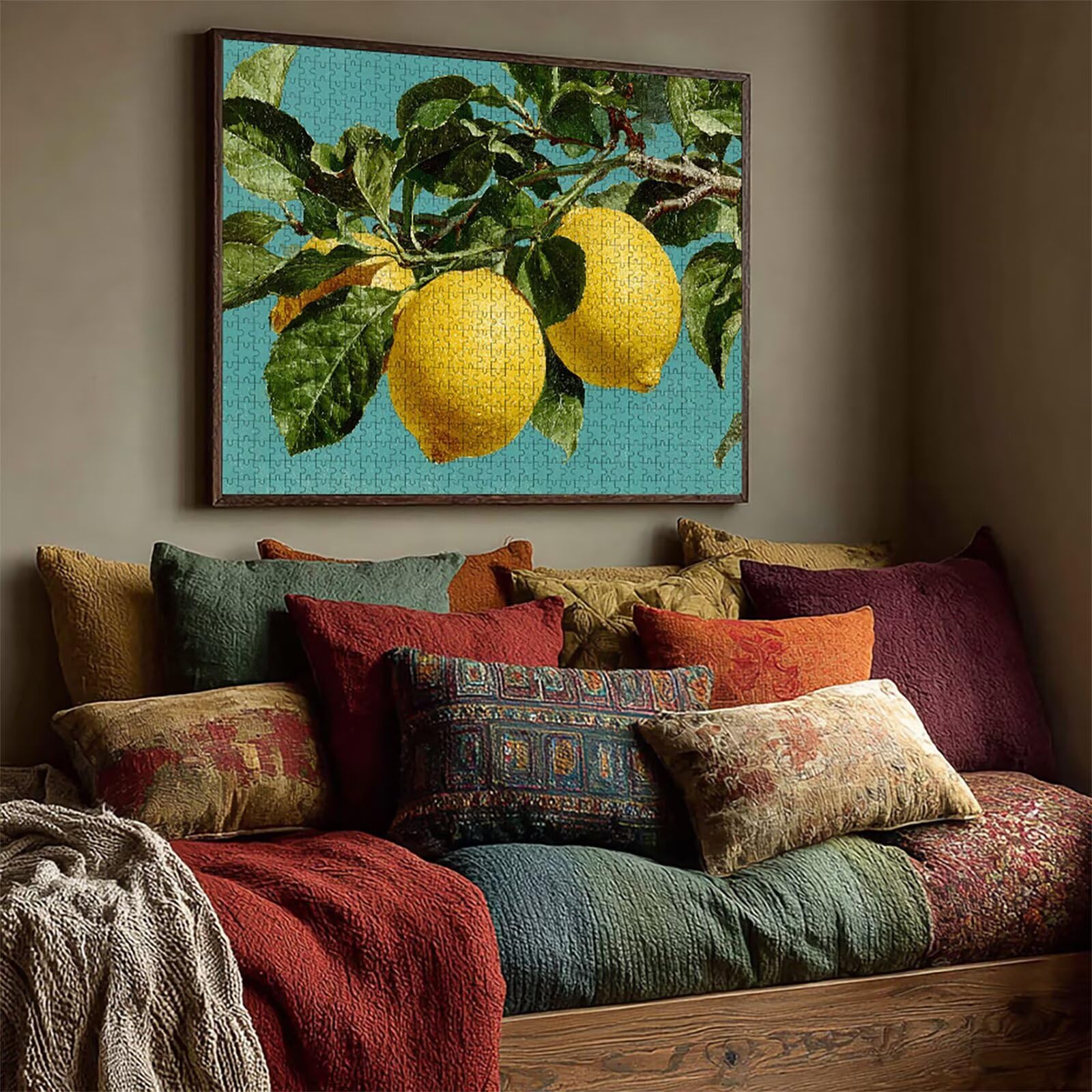 Puzzle Arte con Scatola Pianta, Giallo Puzzle Legno 5000 Pezzi Adulti 156x105cm, Attività di Intrattenimento ad Alta Difficoltà, DIY Classici Gioco, Jigsaw Per Tutta La Famiglia, Estate Regalo, P-6403