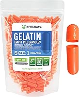 Vista 34 de XPRS Nutra Size 1 Empty Capsules - 100 Count Empty Gelatin Capsules - Pill DIY Capsule Filling - Pure Bovine Pill Gel Caps for Do-It-Yourself