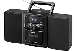 Jensen Portable Stereo CD Player Bluetooth Cassette Tape Recorder CD USB MP3...