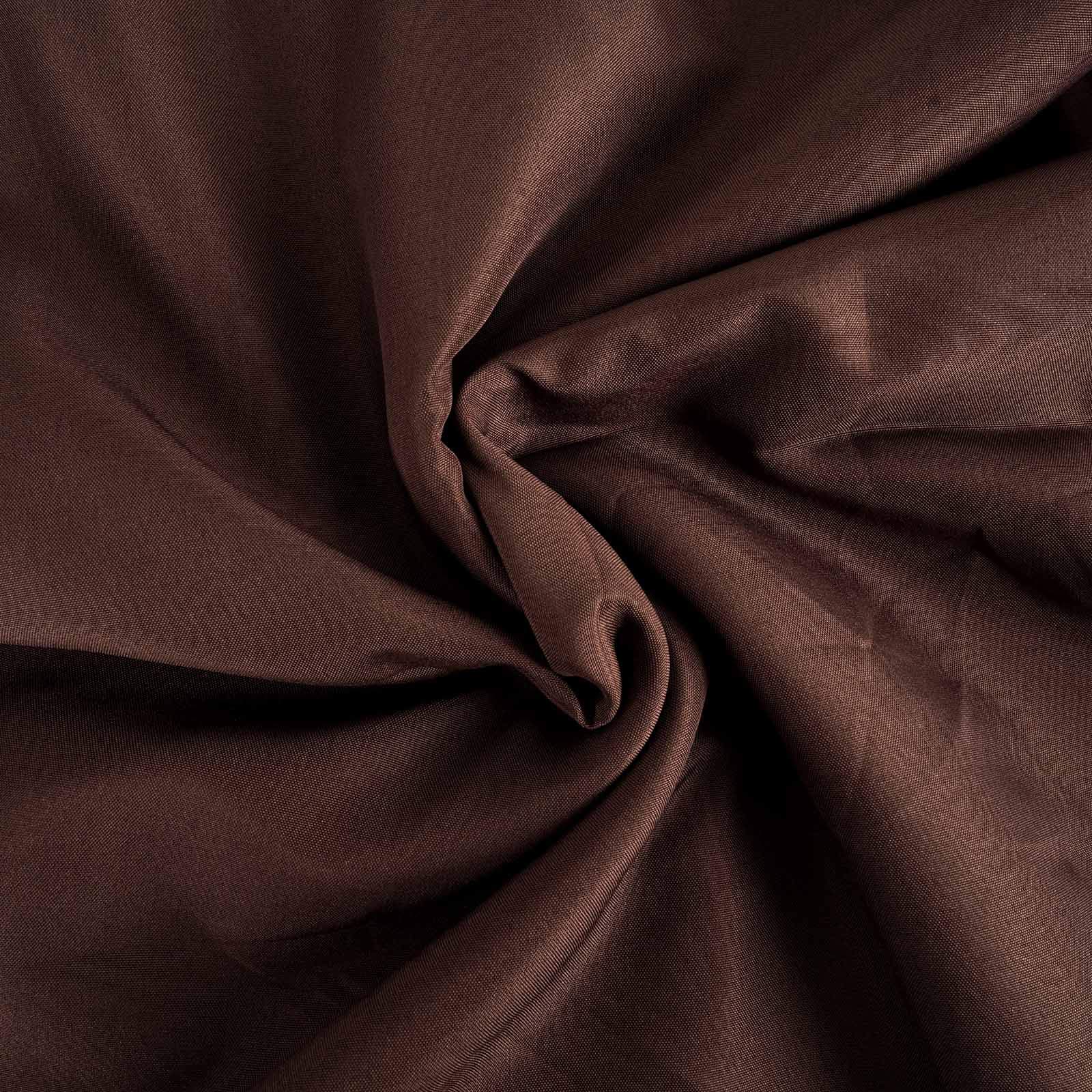 BalsaCircle 120 inch Chocolate Brown Round Tablecloths Fabric Table Cover Linens for Wedding Party Polyester Reception Banquet Events Kitchen Dining