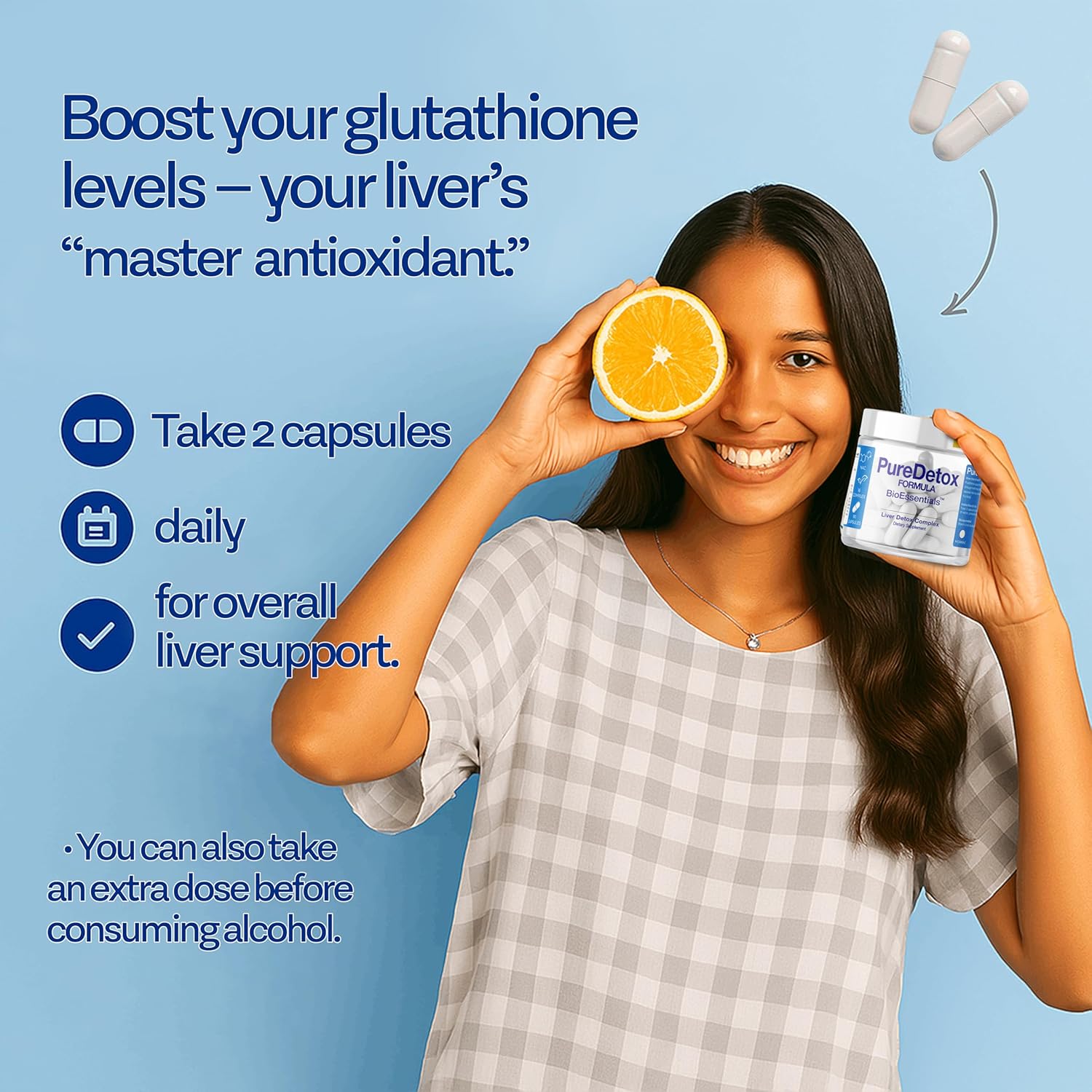 PureDetox® – Liver Cleanse Detox & Repair - Liver Support Supplement with NAC 600mg, Glutathione, Milk Thistle & Turmeric - Liver Health Supplement for Detox Cleanse