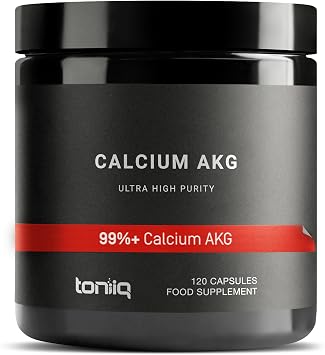 Toniiq 1500mg Ultra High Purity Ca AKG Supplement - 99%+ | Highly Purified and Bioavailable Calcium Alpha-Ketoglutarate Calcium AKG Longevity Supplement 120 Ca-AKG Vegetarian Capsules
