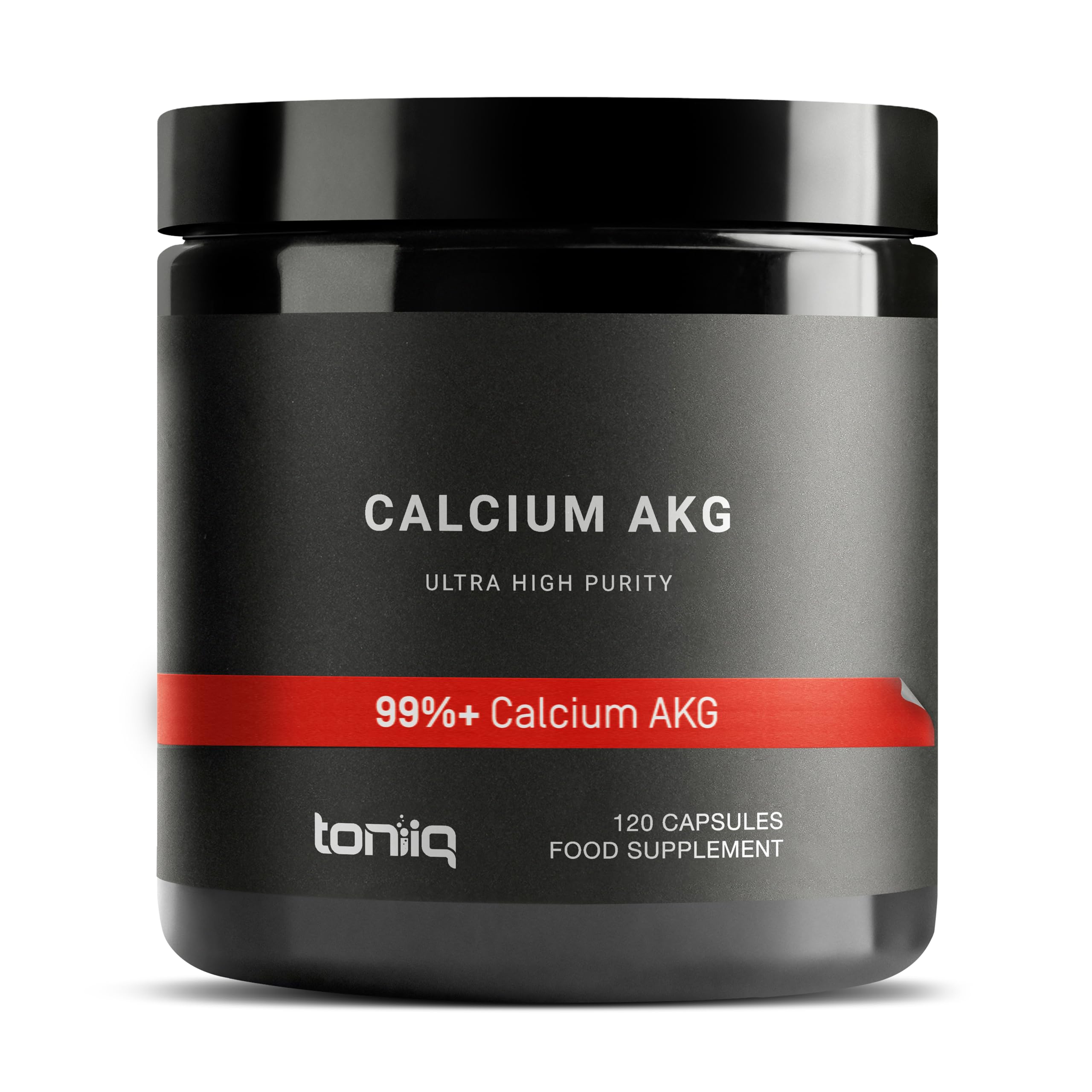 Toniiq 1500mg Ultra High Purity Ca AKG Supplement - 99%+ Highly Purified and Bioavailable Calcium Alpha-Ketoglutarate - Calcium AKG Longevity Supplement - 120 Ca-AKG Vegetarian Capsules