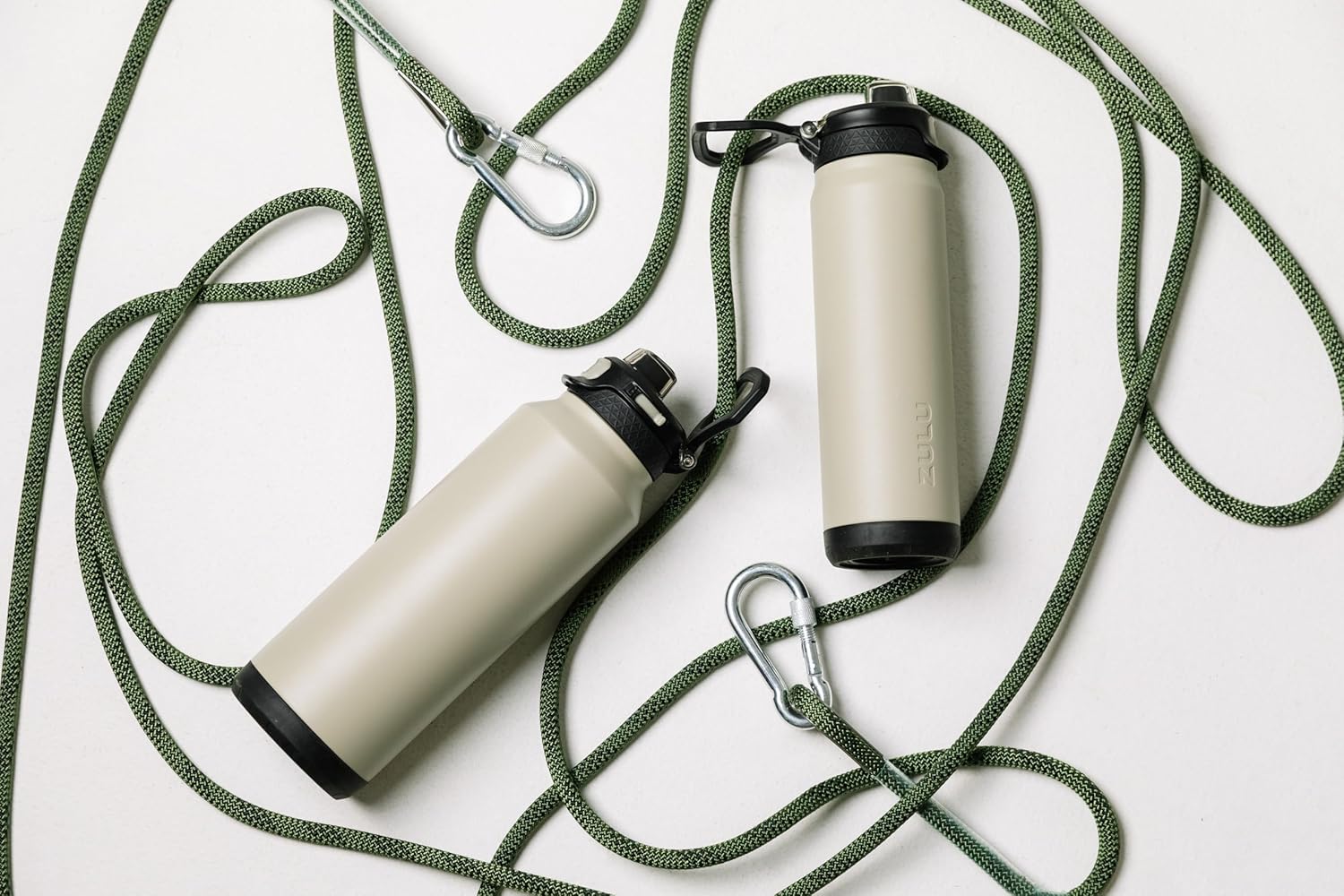 ZULU Powerfill Pro 32oz Stainless Steel Water Bottle with Quick Fill Lid, Triple Walled Vacuum Insulated Metal, Leak Proof Locking Lid, Sip and Chug, Reusable BPA Free, Ash - Image 2