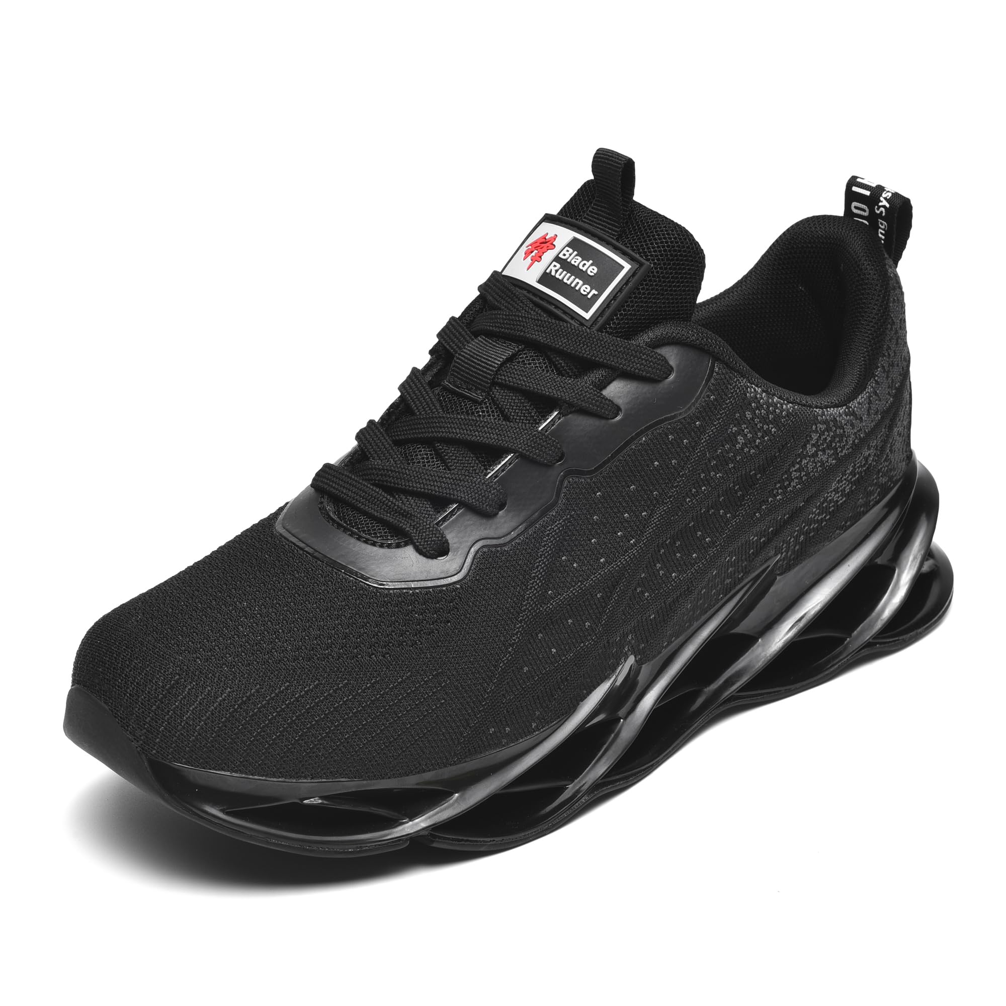 snugnap Zapatillas Running Hombre Deportivas Mujer Sneakers Casual para Correr Gimnasio Tenis Fitness Comodos Deportivos Calzado Ligero Transpirable Bambas Negro Blanco EU 38-46