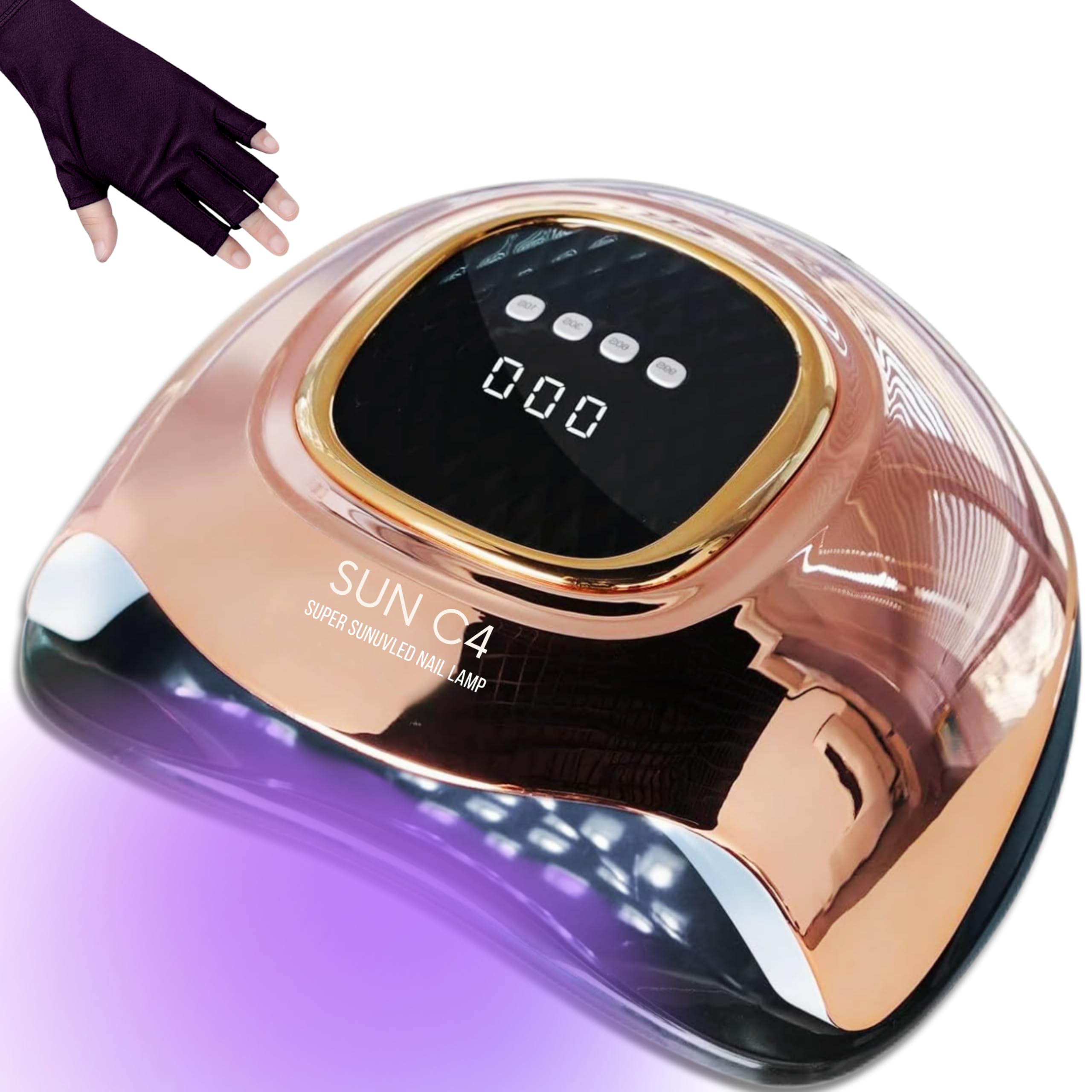SUN C4 Lampara uñas profesional | Maquina uñas semipermanentes | Lampara led uñas semipermanentes | Catalizador uñas de gel | Lampara de uñas semipermanentes