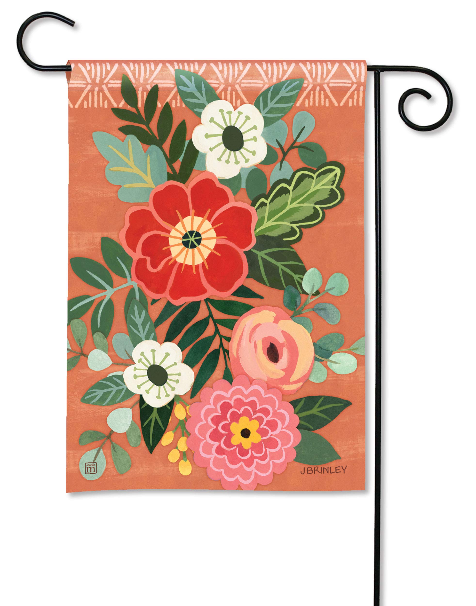 BreezeArtStudio M Terra Flora Decorative Garden Flag – Premium Quality, 12.5 x 18 Inches