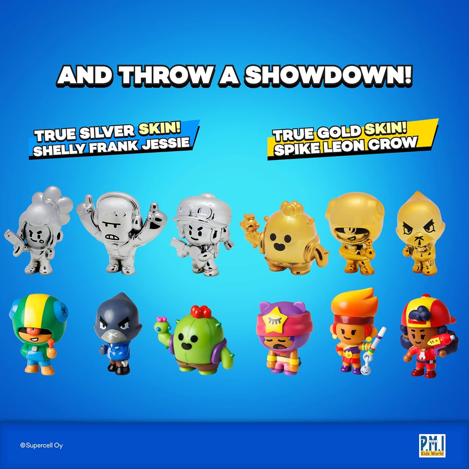 P.M.I. Brawl Stars Mystery Collectible Figures | 5 Brawl Stars Toys Out of 24 Collectibles in 1 Surprise Pack | Includes 4 Figures and 1 Rare Mystery Figure | Licensed Toys (Mystery Assortment)
