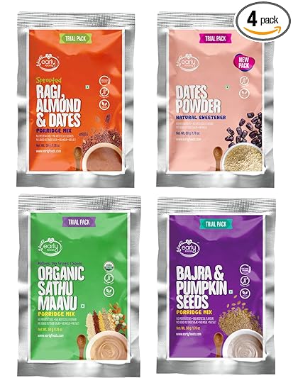 Early Foods (Combo 2 - with ) Trial Pack Combo - Fresh Porridge Mixes - 50g Each X 4