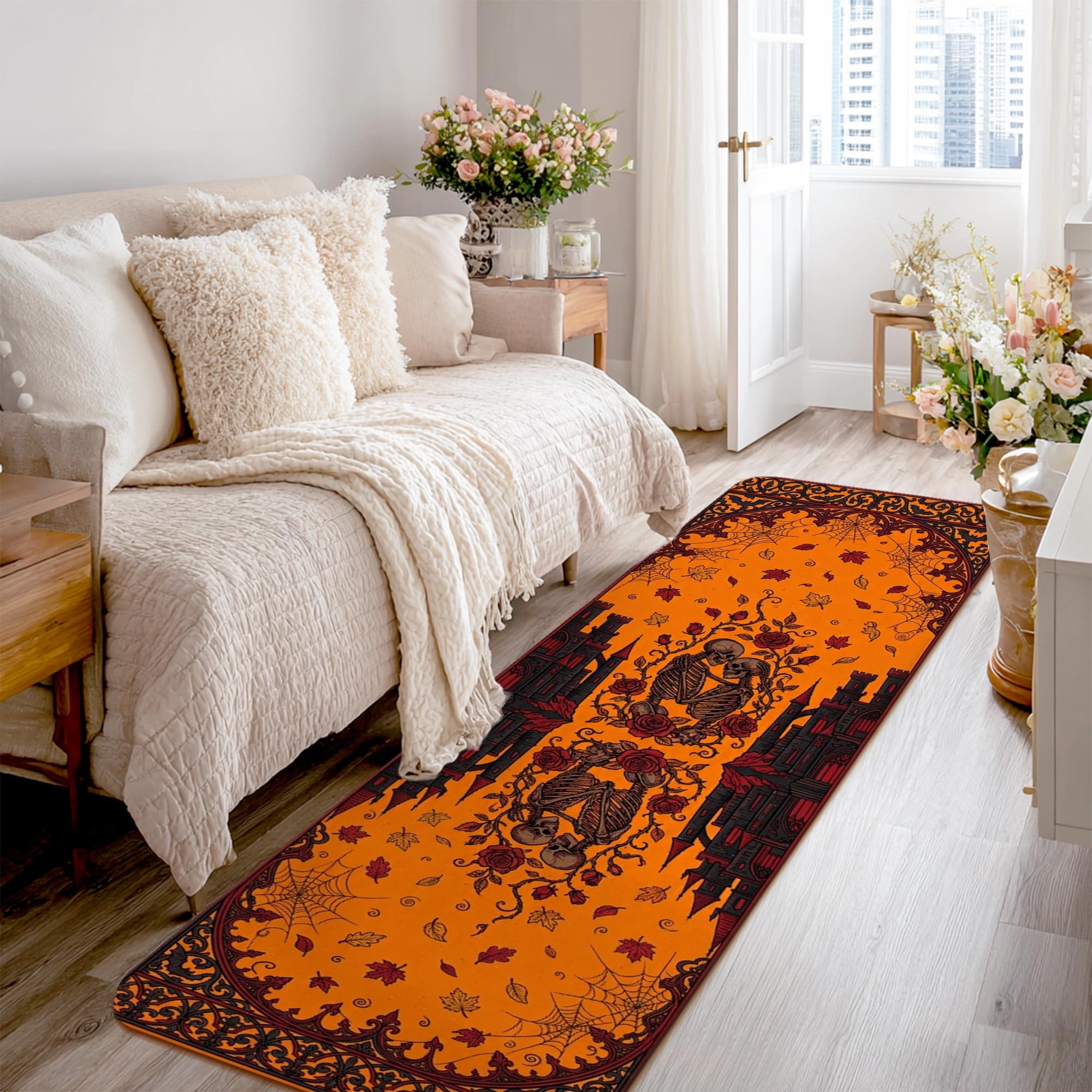 Alfombra de pasillo de araña para decorar la entrada de la cocina y el suelo del dormitorio