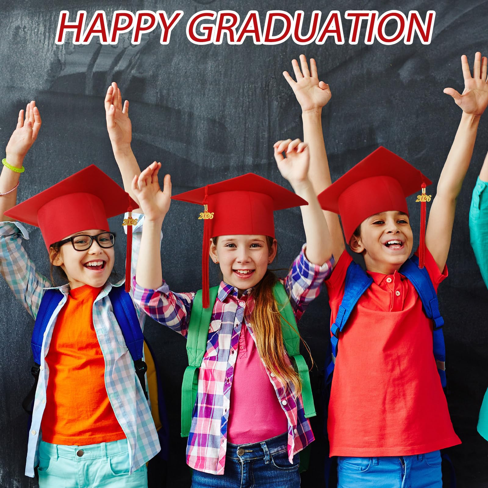 Berlune Gorras de graduación de preescolar 2026 para niños con borla de metal para preescolar