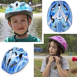 Kid Bicycle Helmets, LX LERMX Kids Bike Helmet Ages 5-14 Adjustable from Toddler to Youth Size, Durable Kids Bike Helmet with Fun Designs for Boys and Girls