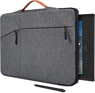 Waterproof Tablet Sleeve Graphics Drawing Protective Case Compatible with Wacom Intuos Pro PTH860, Huion Kamvas Pro 16, Cintiq Pro 16/ Cintiq 16 with Strap Pockets(Space Grey)