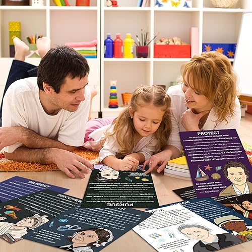 Miniatura 6 de OBUSATT 9 piezas de carteles de mujeres científicas de mujeres famosas, científicas, cita inspiradora, carteles artísticos para pared para escuela