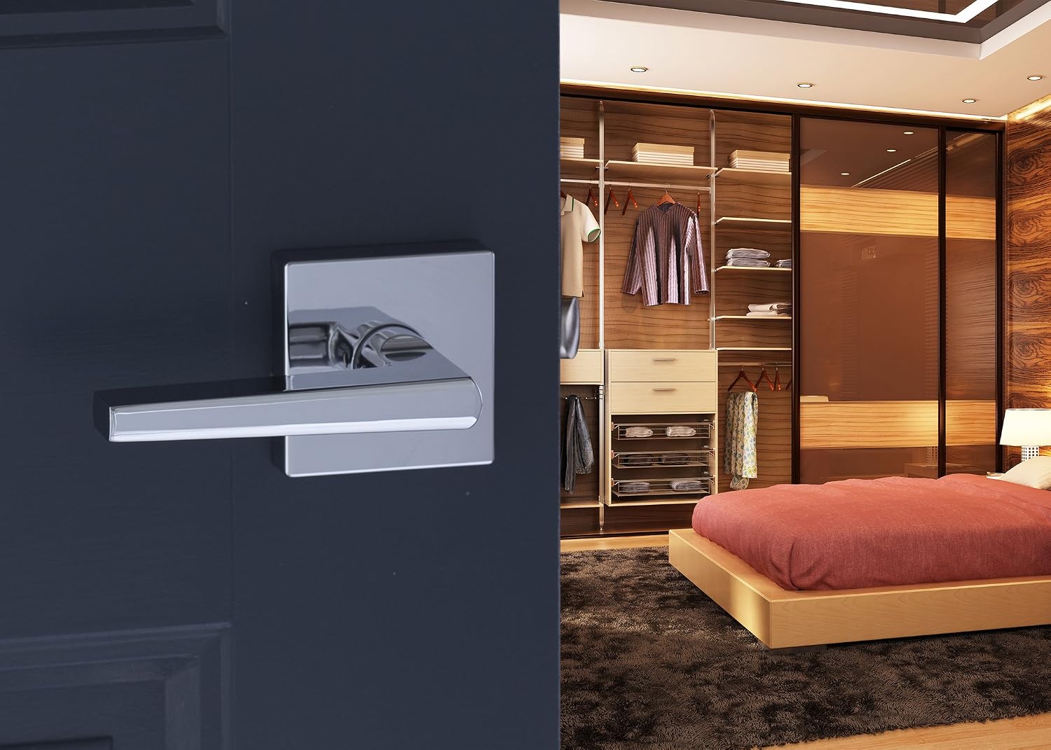 Copper Creek VL2220PS Verona Passage Door Lever