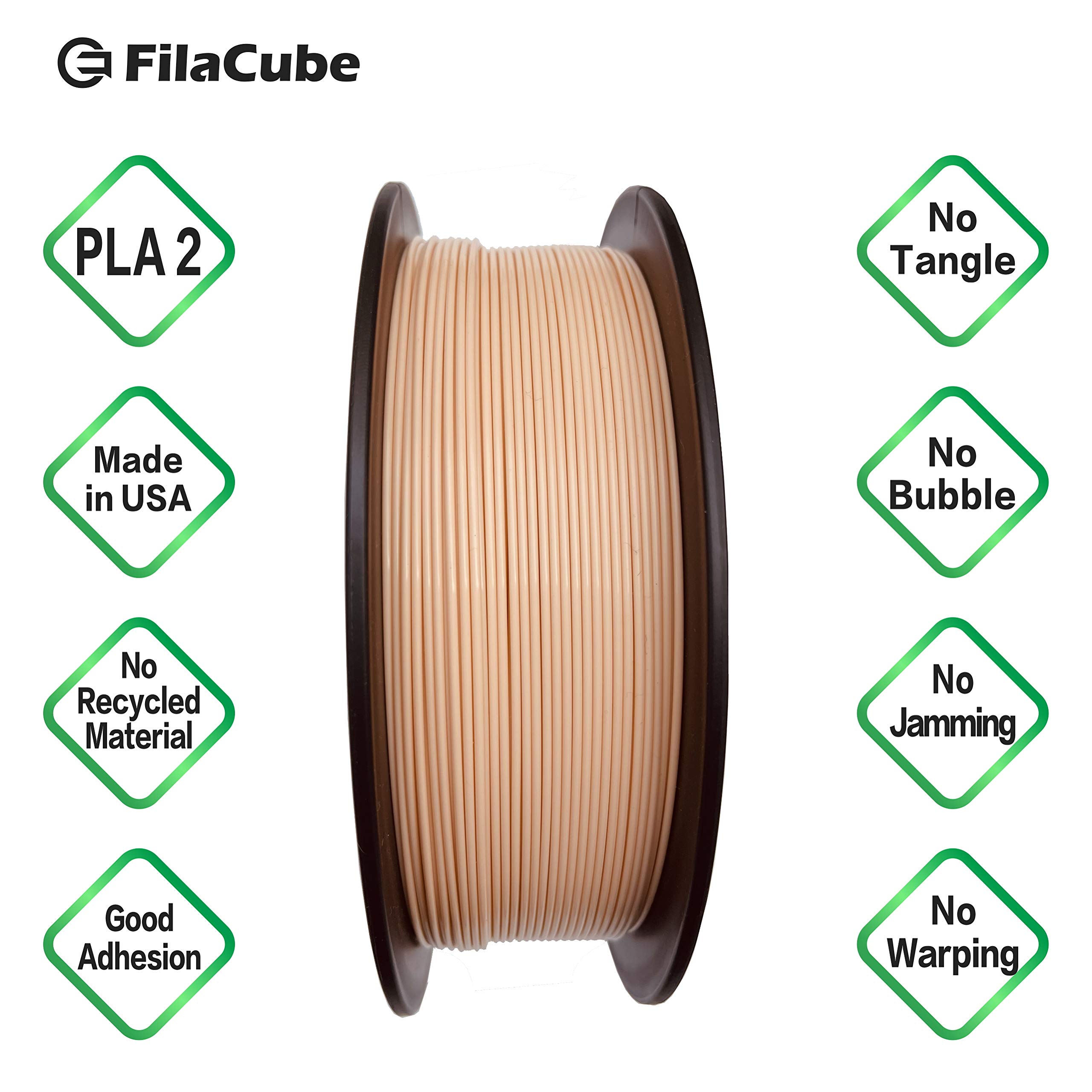 Skin/Flesh PLA drukarka 3D 1,75 mm filament 1 kg - FilaCube PLA 2 jasny odcień skóry 1,75 mm 1 kg druk 3D plastikowy filament dostawa do ludzkiego organu, modelu, ciała, dziewczyny, zabawkowego