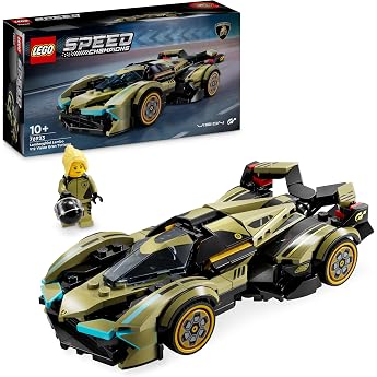 LEGO Speed Champions Lamborghini Lambo V12 Vision GT Super Sports Car Toy Car with Buildable Model for Children Gift for Boys Girls and Gaming Fans 76923