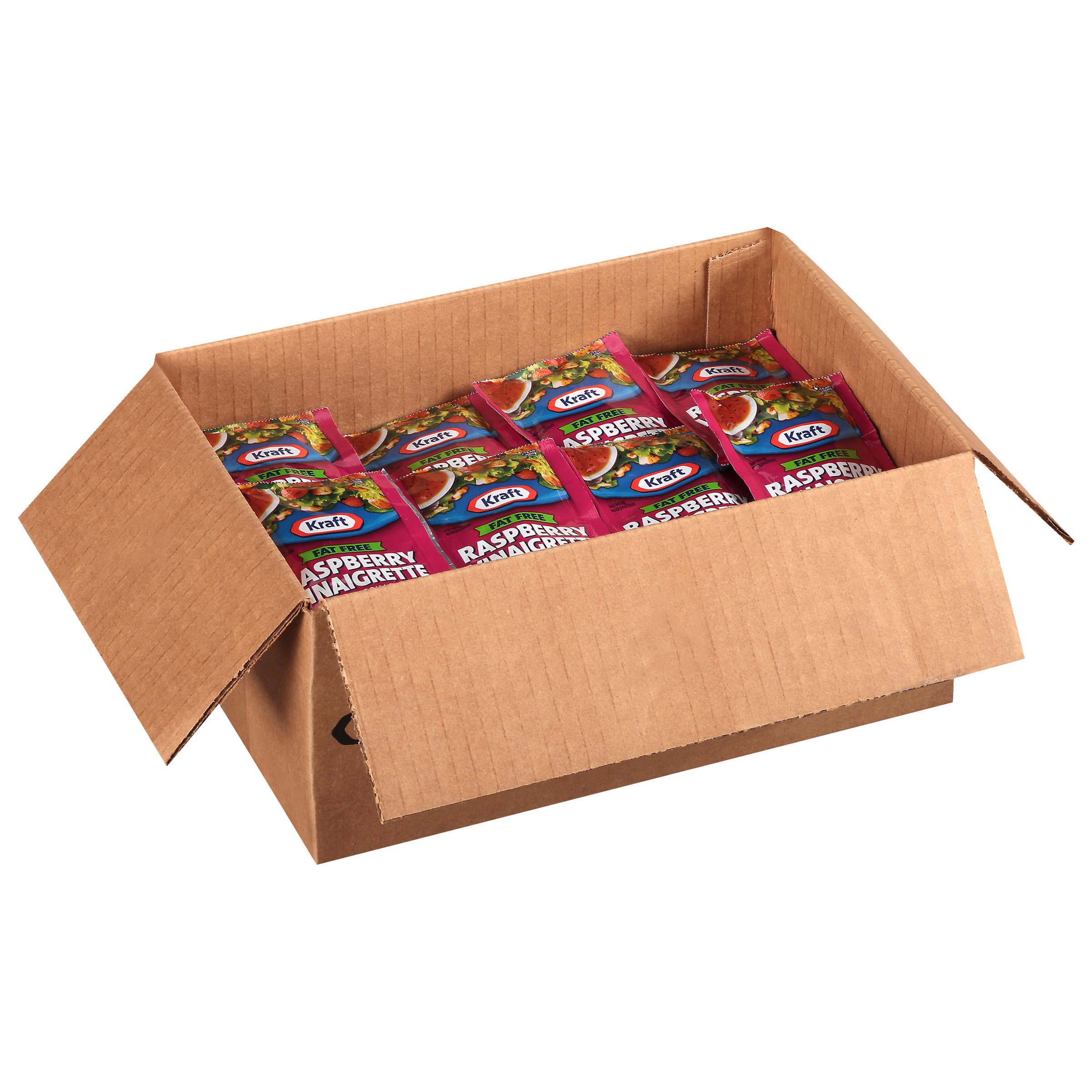 Kraft Raspberry Vinegrette Dressing, Fat Free, 1.5-Ounce Packages (Pack of 60)