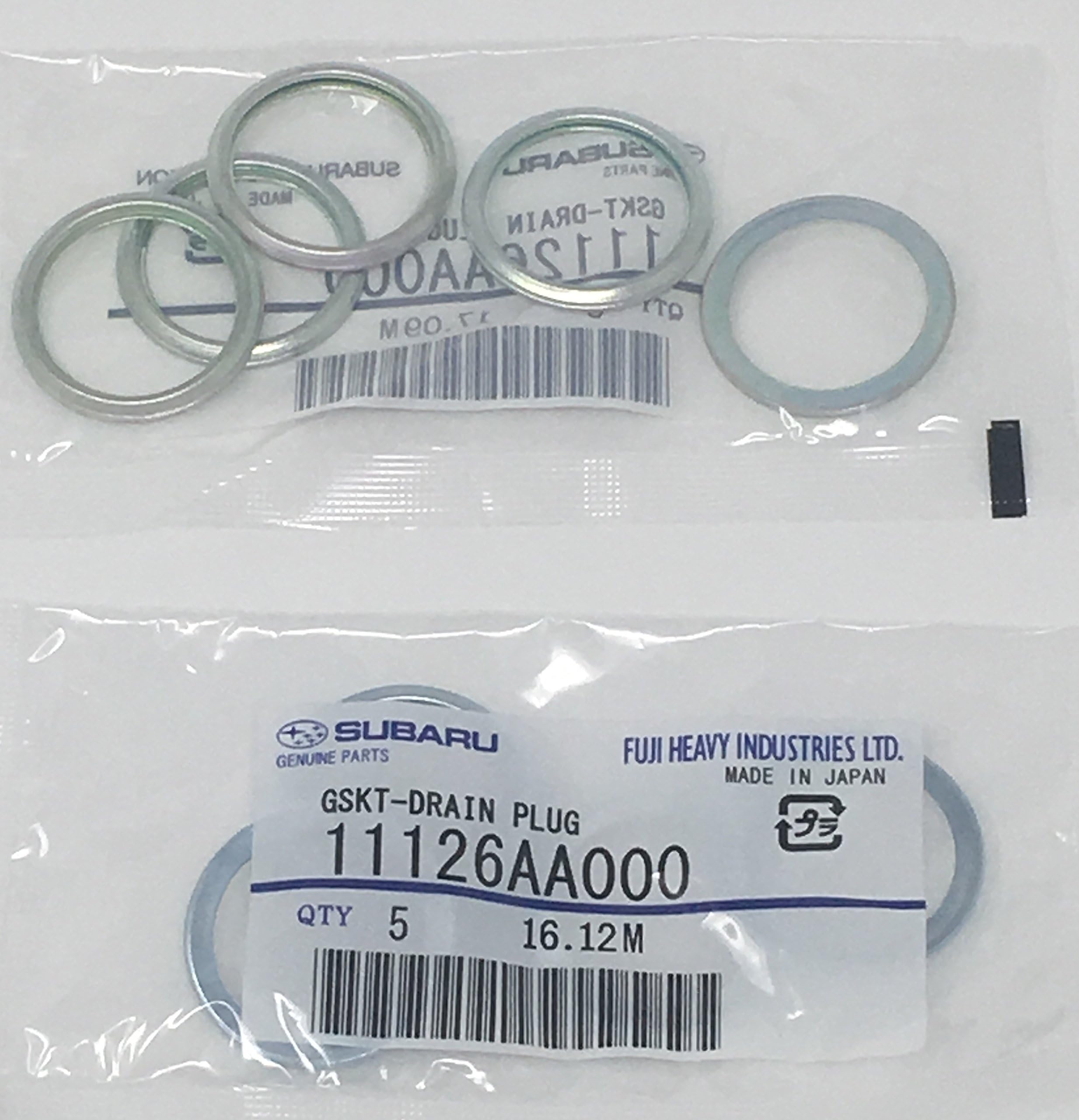 SUBARU GENUINE OEM 1985-2018 Subaru Oil Drain Plug Crush Washer Gasket SET OF 10 NEW 11126AA000