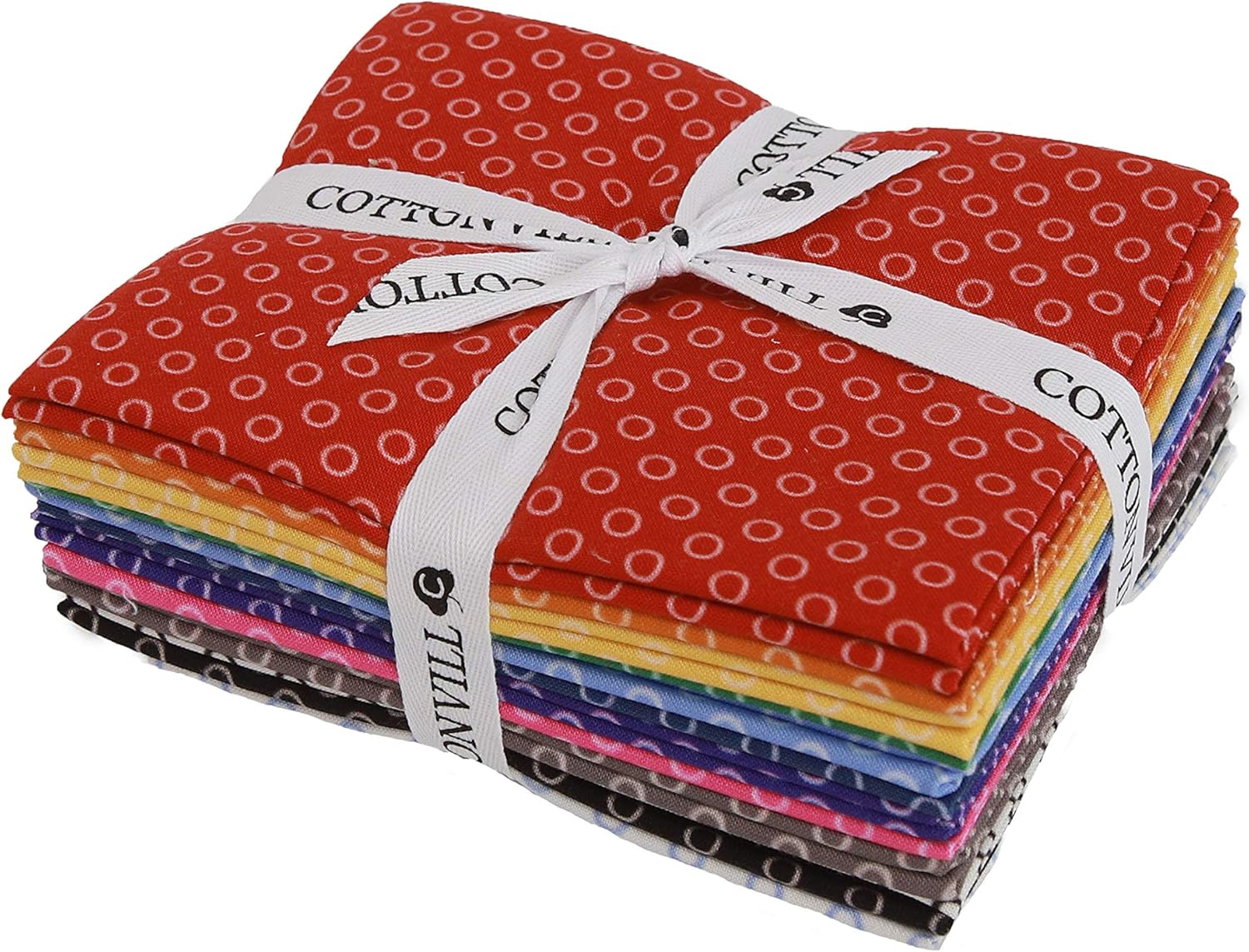 COTTONVILL EMANON Dot Circle Triangle 20COUNT Cotton Print Fabric (Quarter, A-Stripe Dot)