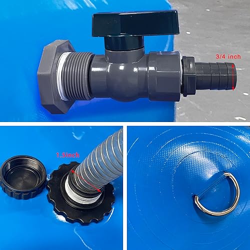 Miniatura 10 de LTCANOPY 1000L260gal Vejiga de almacenamiento de agua,Contenedor de tanques de vejiga de agua plegable de gran capacidad,Bolsa de agua plegable