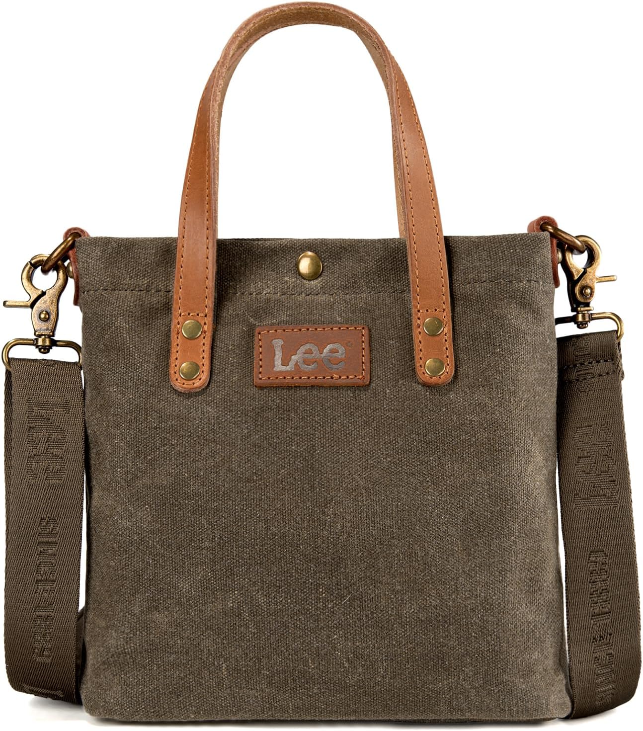 Montana West x Lee Tote Bag for Women Waxed Canvas Top Handle Handbags with Leather Handle and Strap
