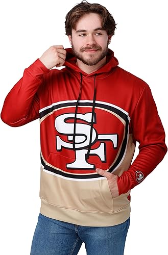 FOCO NFL mens Nfl Team Color Bold Logo Hooded Pullover Hoodie
