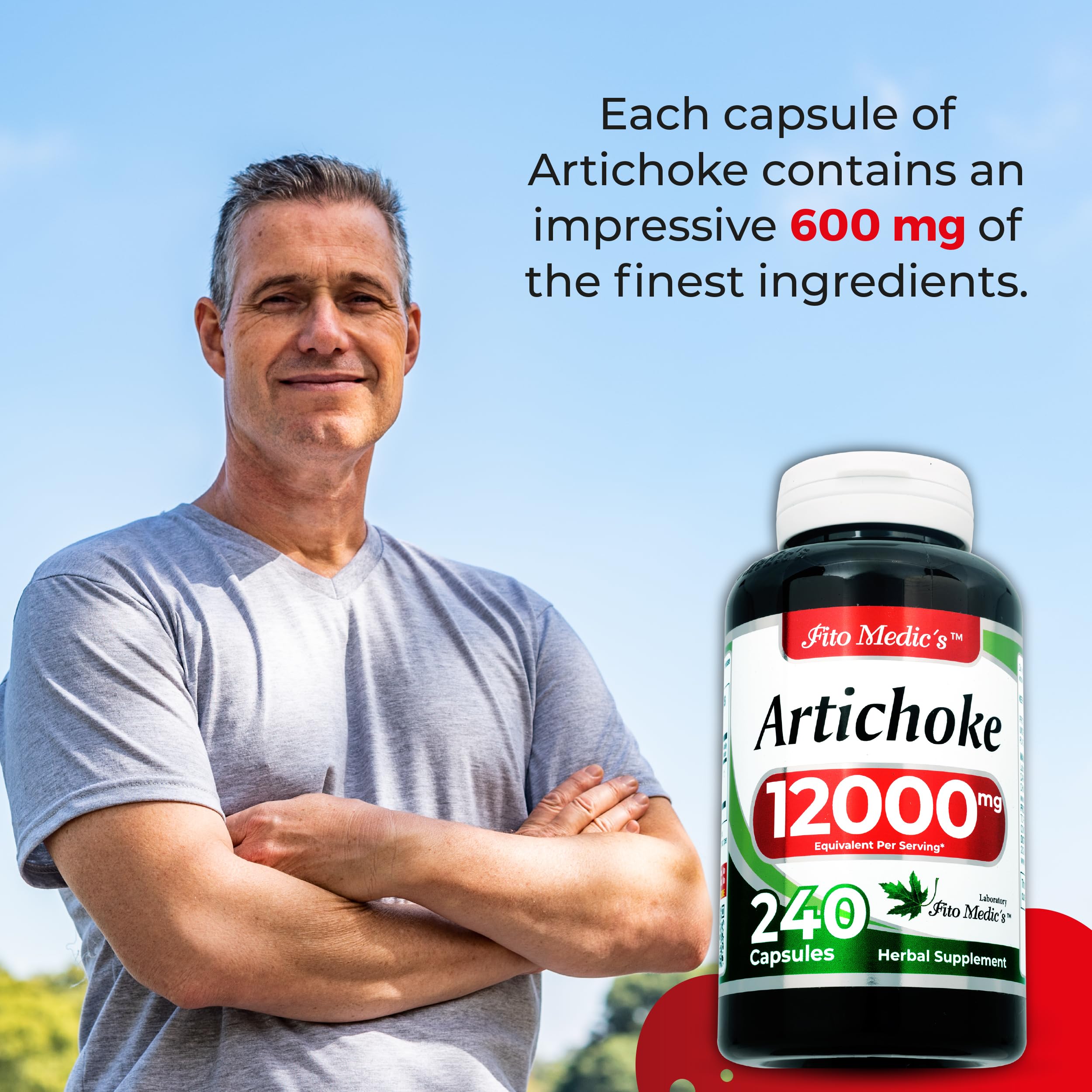 FITO MEDIC'S Artichoke Capsules 240 Count | Alcachofa Supplement — Amazon image 4