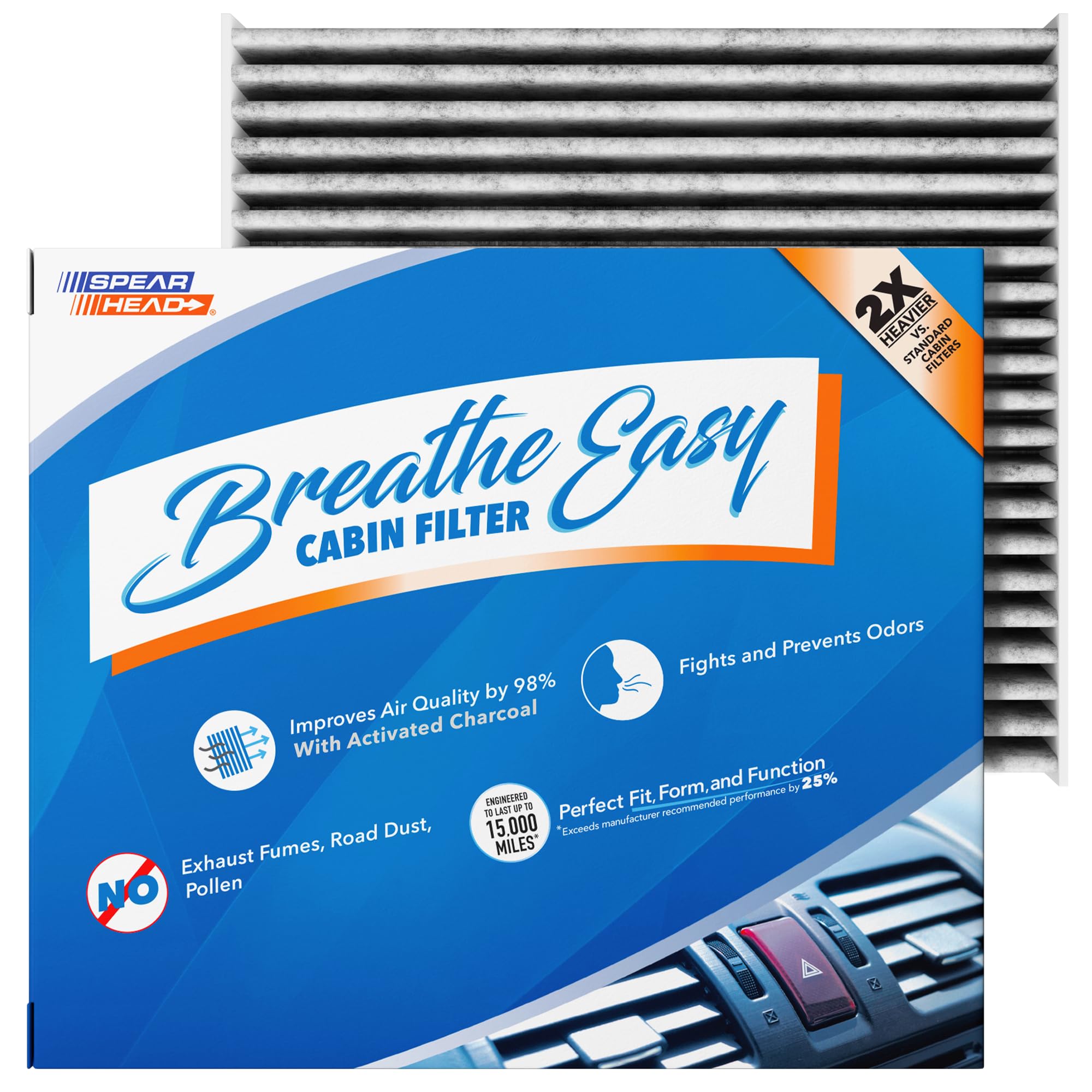 Spearhead Odor Defense Breathe Easy AC &amp; Heater Cabin Air Filter (BE-562)