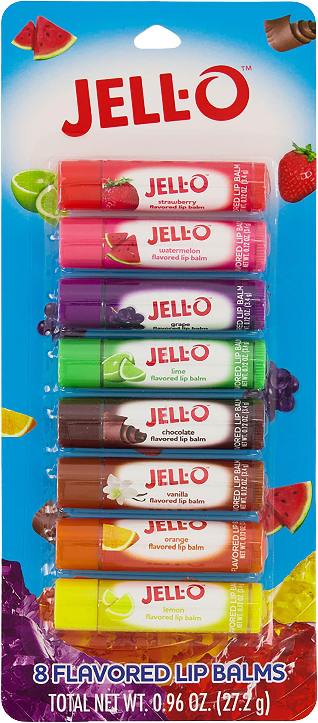Jell-O 8 Pack Lip Balm