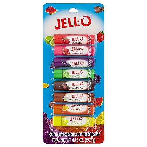 Paquete de 8 bálsamos labiales Jell-O