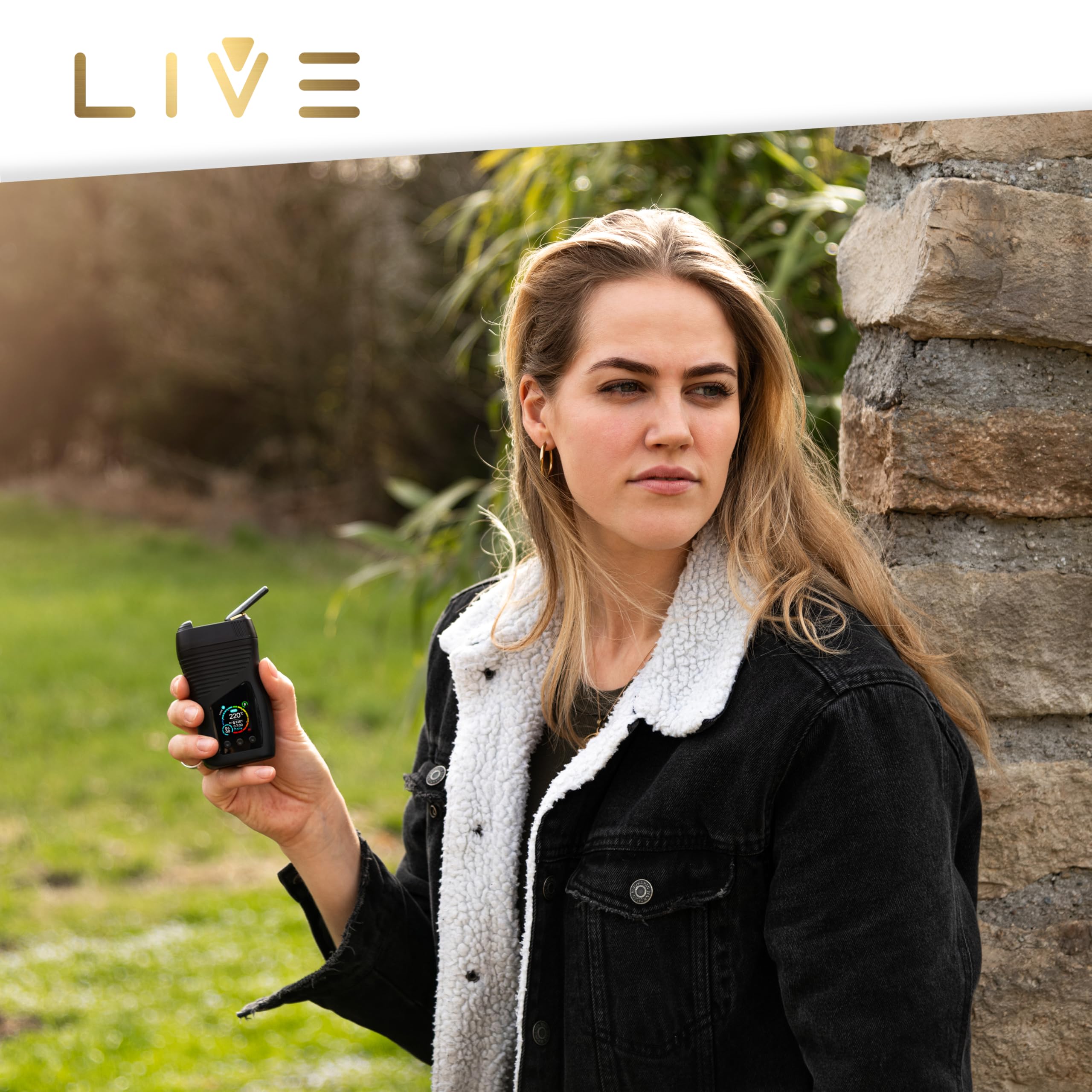 WOLKENKRAFT LIVE Premium Vaporizer für Kräuter & Extrakte | Hybrid-Konvektion | COOLSCREEN-Kühlsystem | 40 - 220 °C | USB-C | 3000-mAh-Akku | RGB-Display | personalisierbare Modi