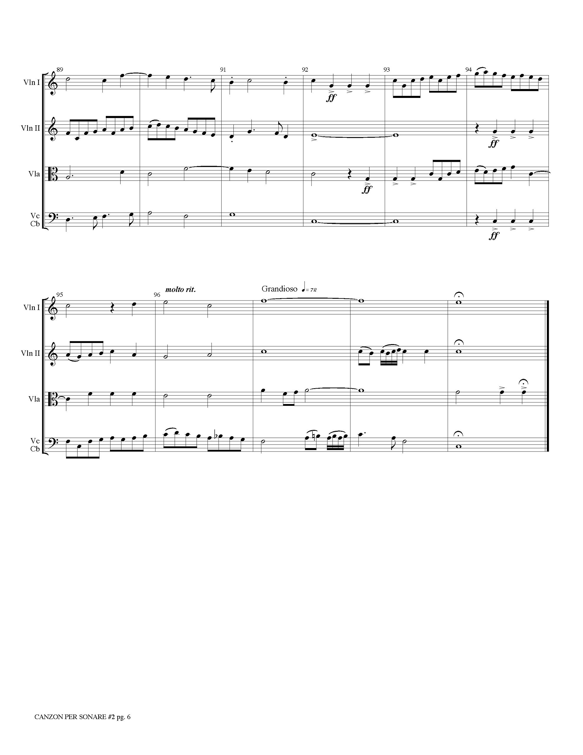 Canzon per Sonare #2: String Orchestra: Grade 2: Score & Parts