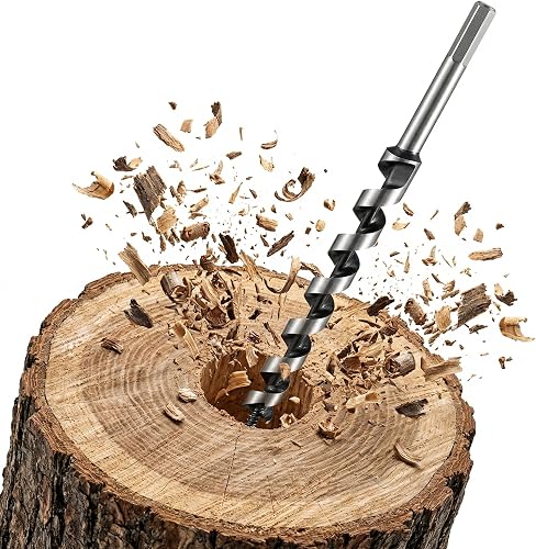 SOMADA 1/2 in x 12 in Auger Drill Bit, Hex Shank, Wood, Drywall, Plastic | Ship auger drills clean holes in wood, drywall, plastic, and composite materials. Fits 3/8 in hex-shank drills.