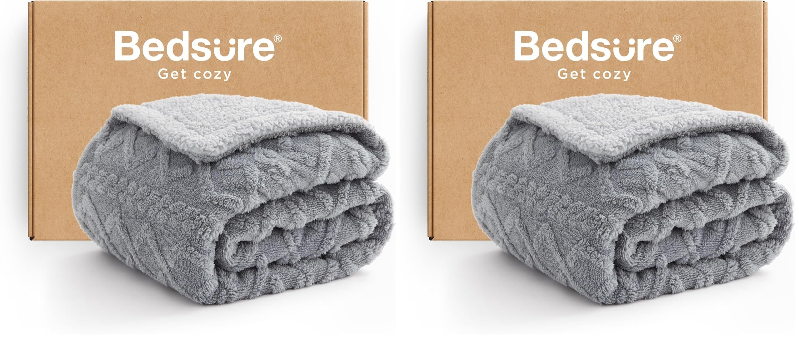 Bedsure Bed Blankets King Size - Fleece Blanket Fluffy Cosy Warm Blankets, Soft Cute Double Size Throw Gifts for Women and Girls, Dark Grey, 230x270 cm — view 41