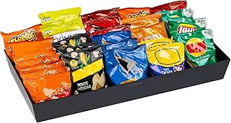 Mind Reader SNACKORGT-BLK Snack Tray, Pantry, Breakroom, Kitchen, 24" L x 12" W x 3.25" H, Plastic