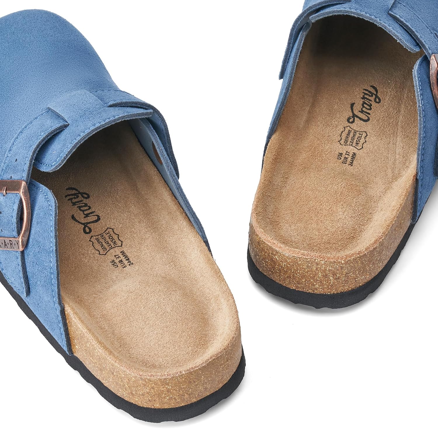 Trary Women's Clogs Suede Closed Toe Slip On Potato Shoes