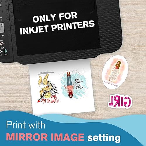 Miniatura 6 de Koala - Papel adhesivo transparente para tobogán acuático sin pulverización, 20 hojas y blanco sin pulverización, para impresora de inyección de