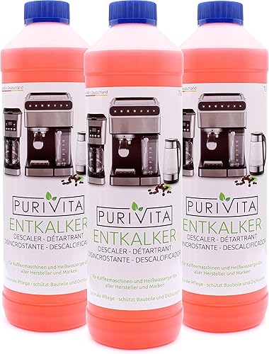 Miniatura 2 de kovdim Purivita - Líquido descalcificador 25.4 fl oz universal - cafeteras superautomáticas, 3 botellas