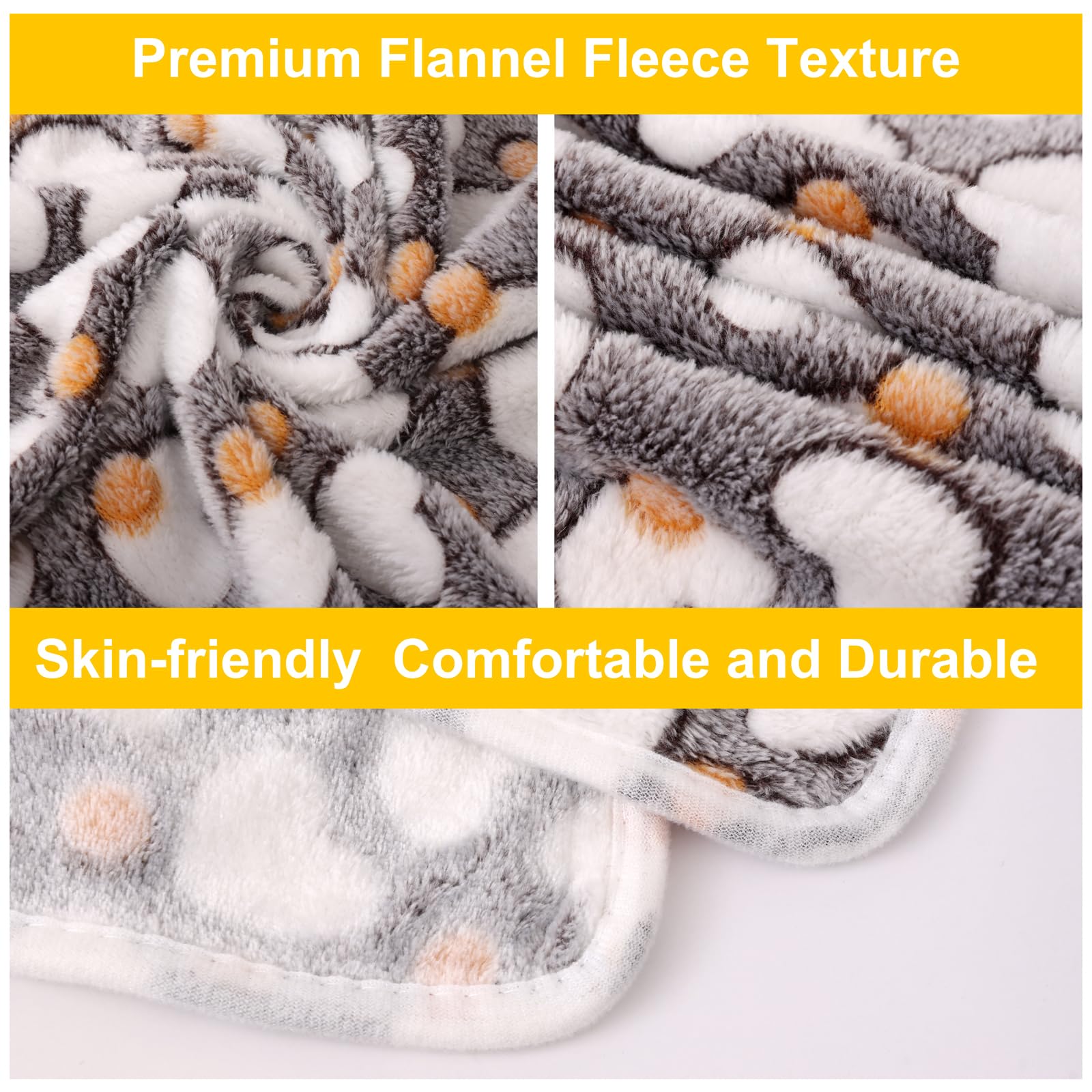 Paquete de 3 mantas para gatos y perros, manta de franela de forro polar suave y cálida para mascotas, gran manta para dormir para cachorros, gatos, perros pequeños, linda estrella/amor/hueso (pequeño