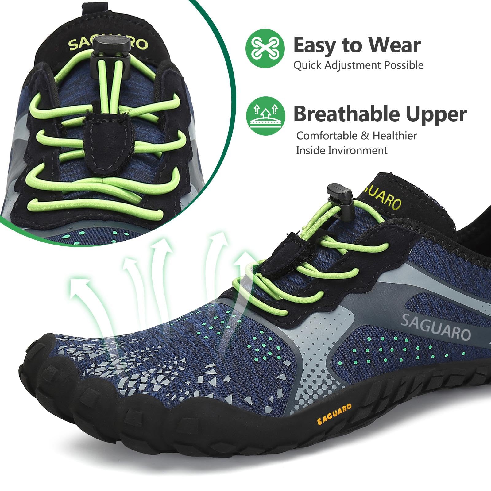 SAGUARO Barefoot Scarpe Minimaliste Uomo Comode e Leggere Antiscivolo Trekking Trail Running Scarpe Donna Estate Asciugatura Rapida Outdoor e Indoor