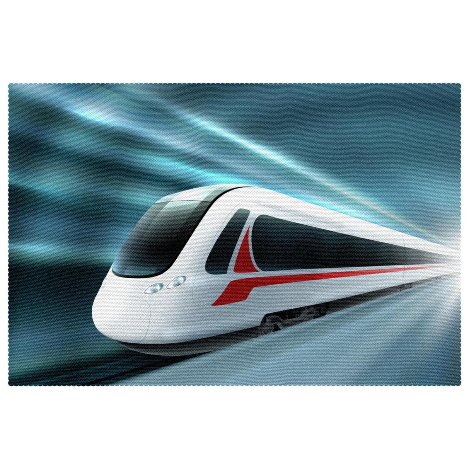 Set de table résistant à la chaleur train tunnel lavable 30,5 x 45,7 cm lot de 6