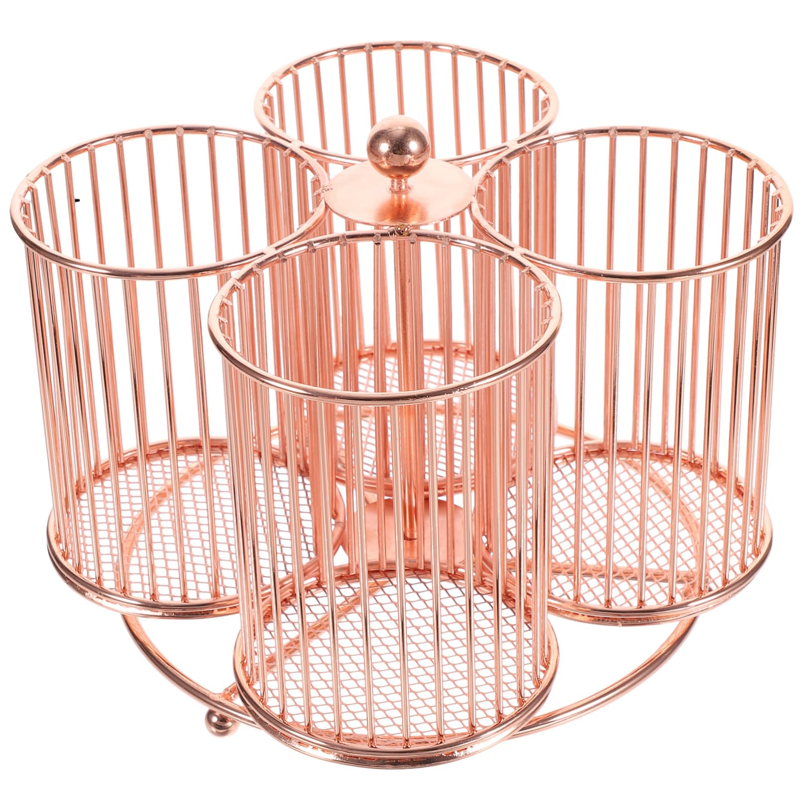 Portapenne Rotante in Metallo Organizer Per Cancelleria e Cosmetici Portapenne Da Scrivania Griglie Design Elegante Per Desktop