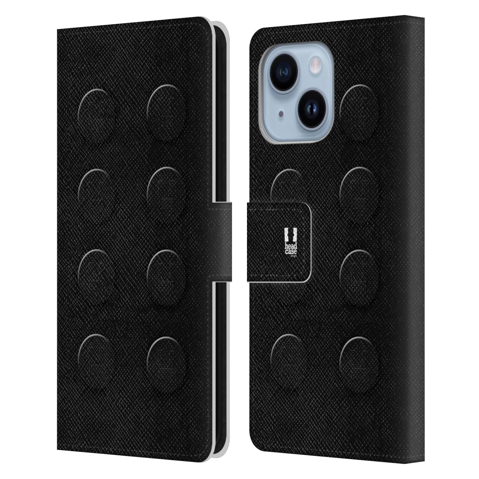 Étui en cuir iPhone 14 Plus Head Case Designs Noir chic - 7