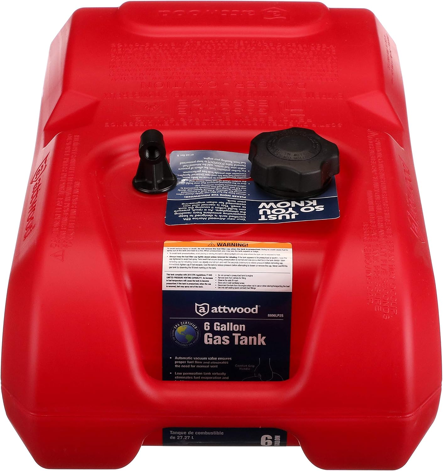 Attwood EPA and CARB Certified Portable Marine Fuel Tanks