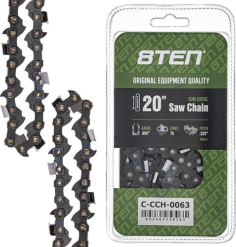 Vista 258 de 8TEN Cadena de motosierra para Husqvarna 254 455 340 351 353 350 55 455 Rancher Poulan Jonsered Echo 16 pulgadas .050 .325 66DL