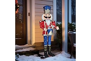 VEIKOU Lighted Nutcracker Outdoor Christmas Decoration