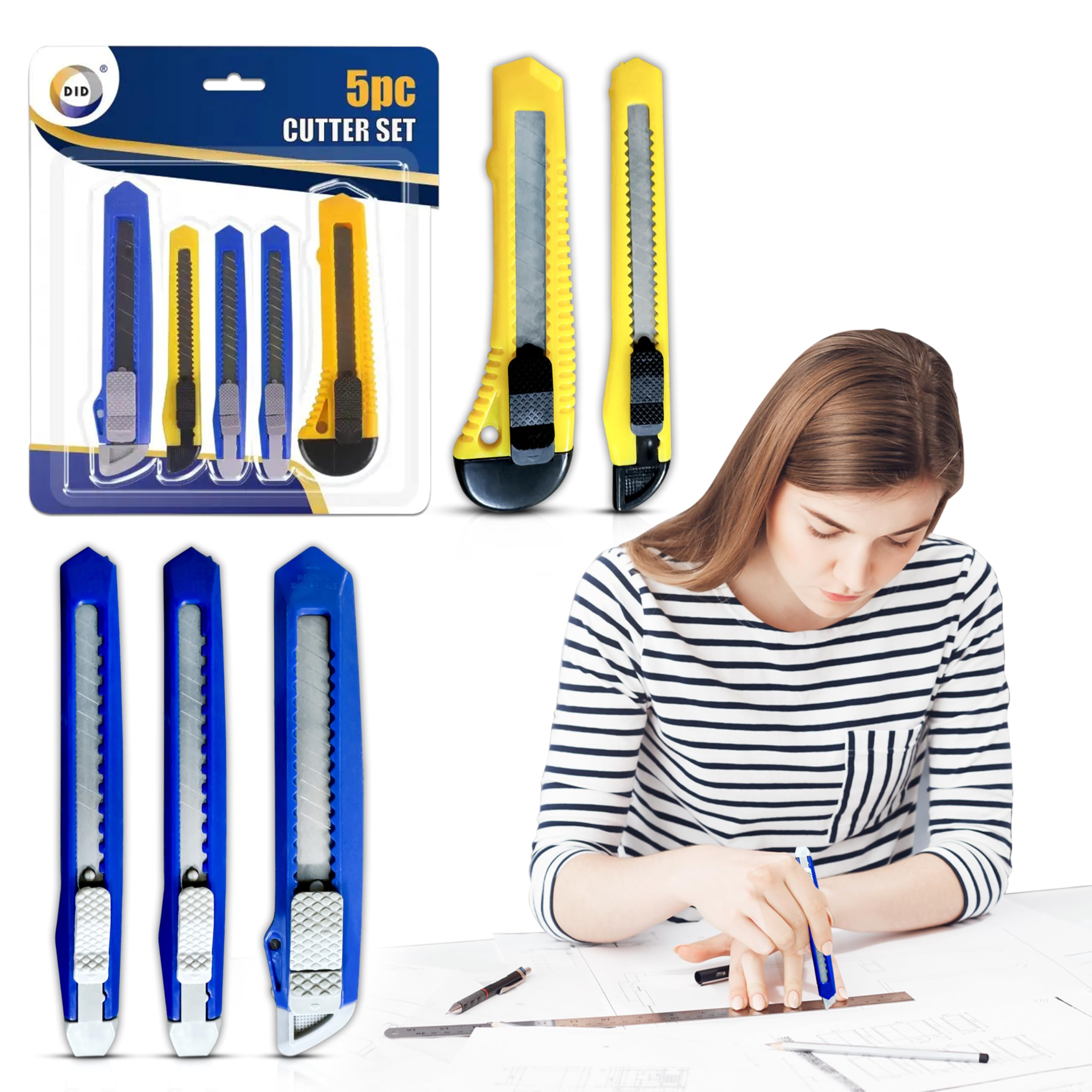 LiteNGo 5-Piece Cutter Set – Premium Cutting Tool Kit for Arts, Crafts, DIY Projects, Office, and Home Use